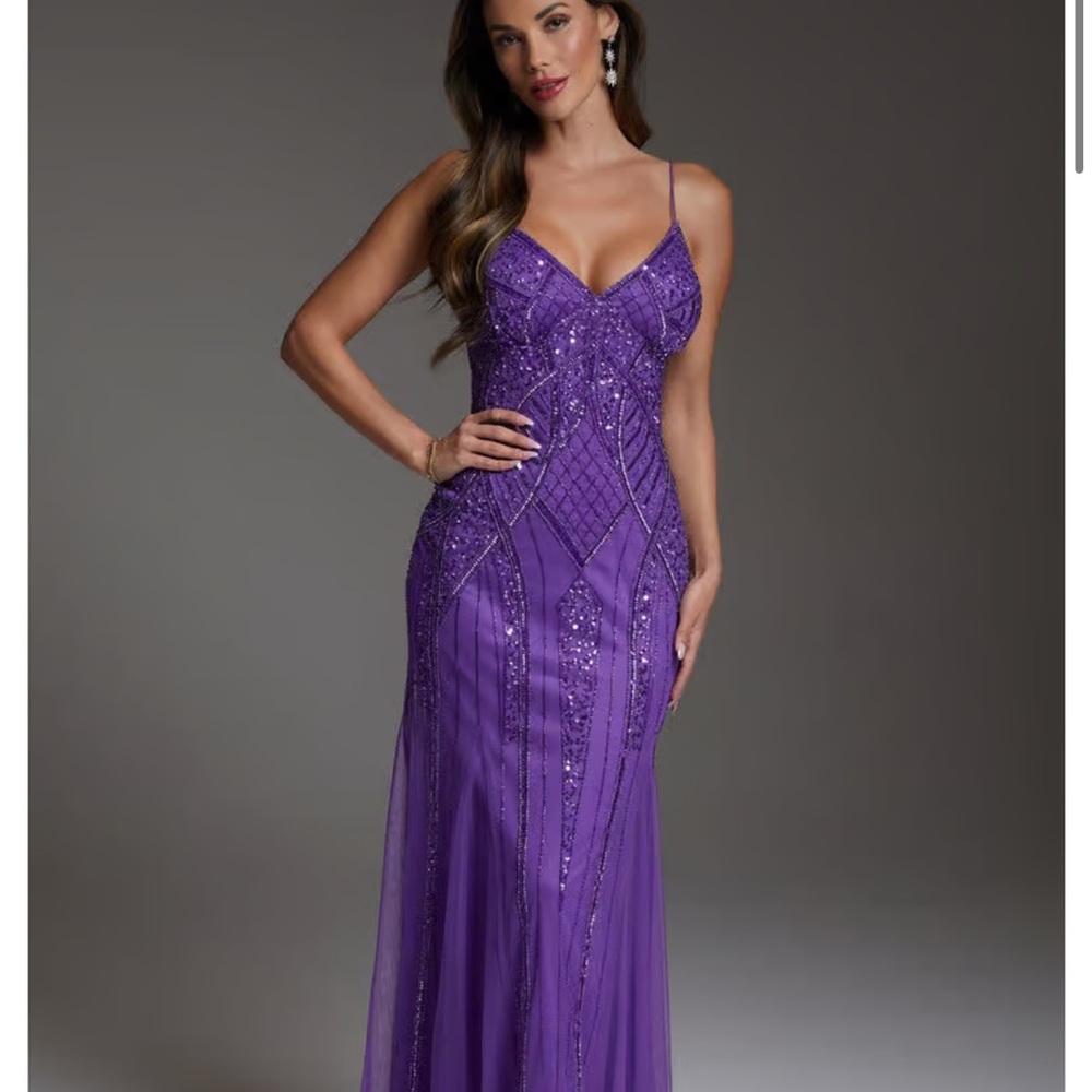 Elegant Purple Evening Gown